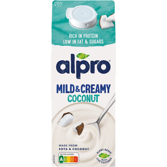 Foto van Alpro Mild & Creamy kokosnoot op witte achtergrond