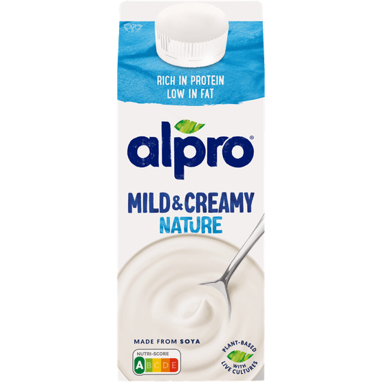 Foto van Alpro Mild & Creamy naturel op witte achtergrond