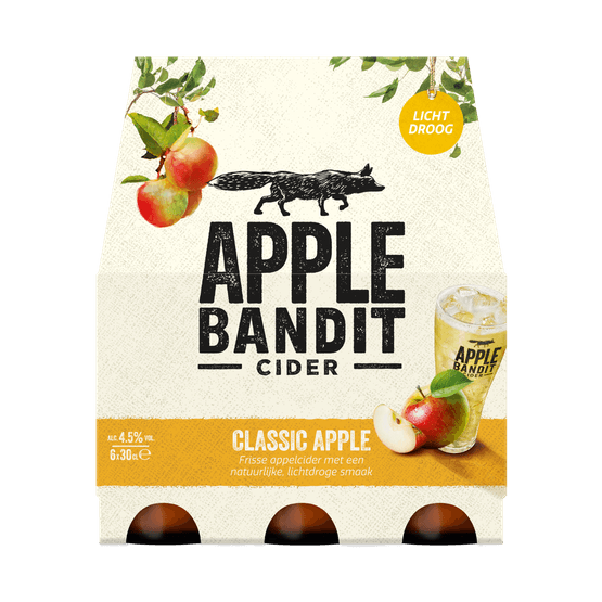 Foto van Apple Bandit Classic apple op witte achtergrond