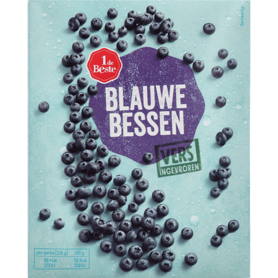 Foto van 1 de Beste Blauwe bessen op witte achtergrond