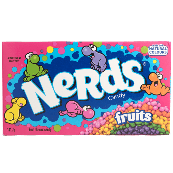 Foto van Nerds Wonka rainbow op witte achtergrond