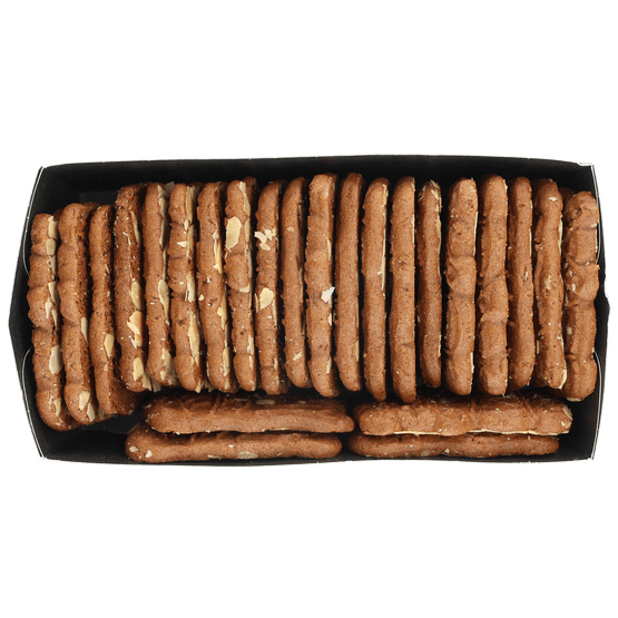 Foto van Bakker Bollebof amandelspeculaasjes op witte achtergrond