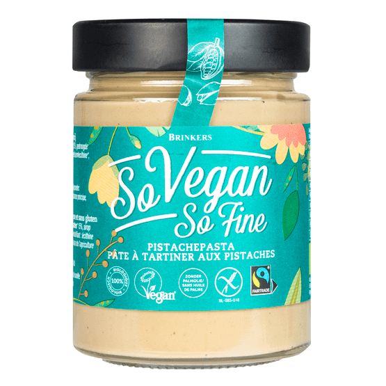 Foto van So Vegan So Fine Pistachepasta op witte achtergrond