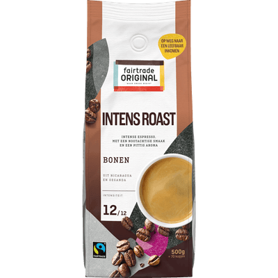 Fairtrade Koffiebonen espresso intense roast