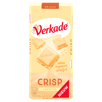 Verkade Chocoladereeep wit crisp luchtig