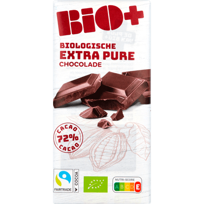 Bio+ Chocoladereep extra puur 72% cacao