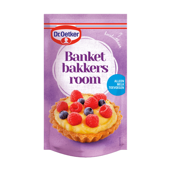 Foto van Dr. Oetker Banketbakkersroom op witte achtergrond