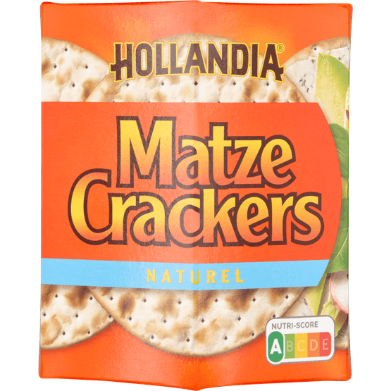 Foto van Hollandia Matze crackers naturel op witte achtergrond