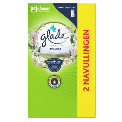 Glade Luchtverfrisser touch & fresh navulling duo muguet