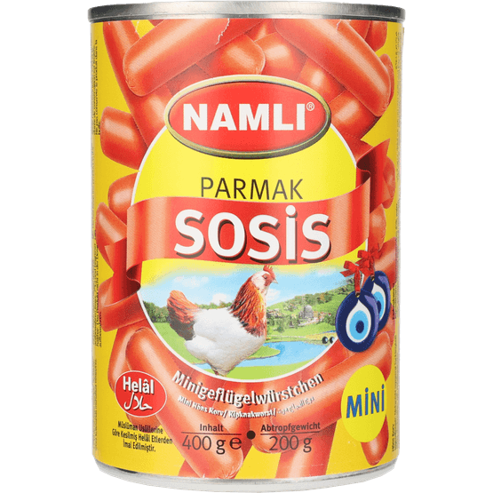 Foto van Namli Parmak sosis op witte achtergrond