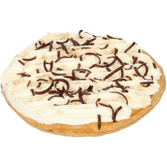 Foto van Zwitserse roomvlaai 16 cm op witte achtergrond
