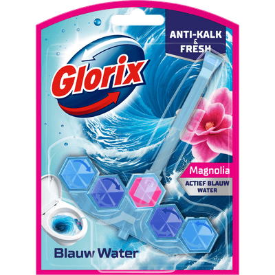 Glorix Toiletblok blauw water pink