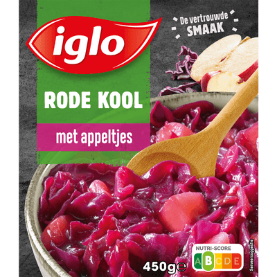 Iglo Rode kool met appel deelblokjes