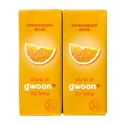 G'woon Sinaasappeldrink 10x200 ml