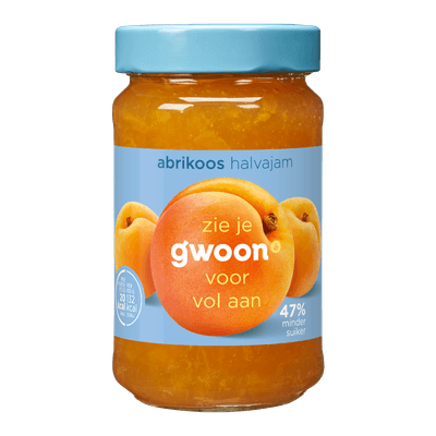 G'woon Jam abrikoos minder suiker