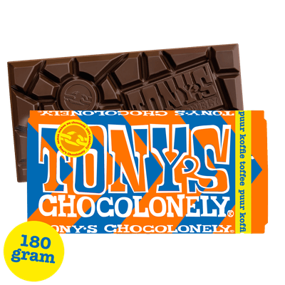 Tony's Chocolonely Chocoladereep puur koffie toffee