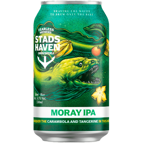 Foto van Stadshaven Brouwerij Moray ipa op witte achtergrond