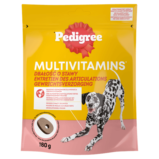 Foto van Pedigree Hondensnacks multivitamin joint care op witte achtergrond