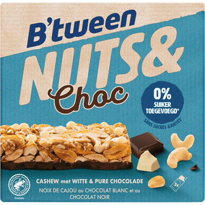 Hero Btween nuts en choc cashew 3 stuks