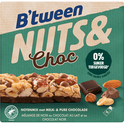 Hero Btween nuts en choc mix noten 3 stuks