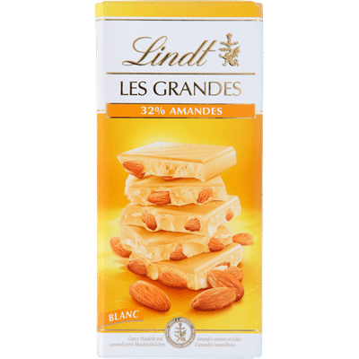 Lindt Les grandes witte chocolade amandel