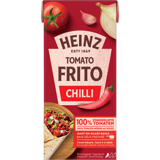 Foto van Heinz Tomato frito chili op witte achtergrond