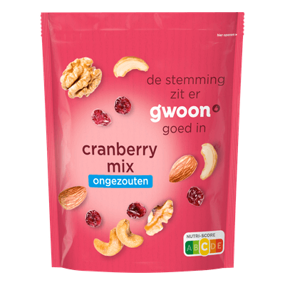 G'woon Cranberrymix ongezouten