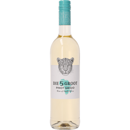 Foto van Die 5 Groot Pinot Grigio op witte achtergrond