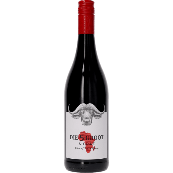 Foto van Die 5 Groot Shiraz op witte achtergrond