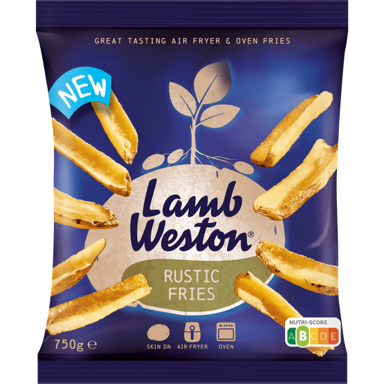 Foto van Lamb Weston Fries rustic op witte achtergrond