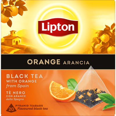 Lipton Zwarte thee orange arancia kop 20 zk.