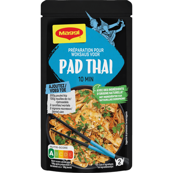 Foto van Maggi Woksaus pad thai op witte achtergrond