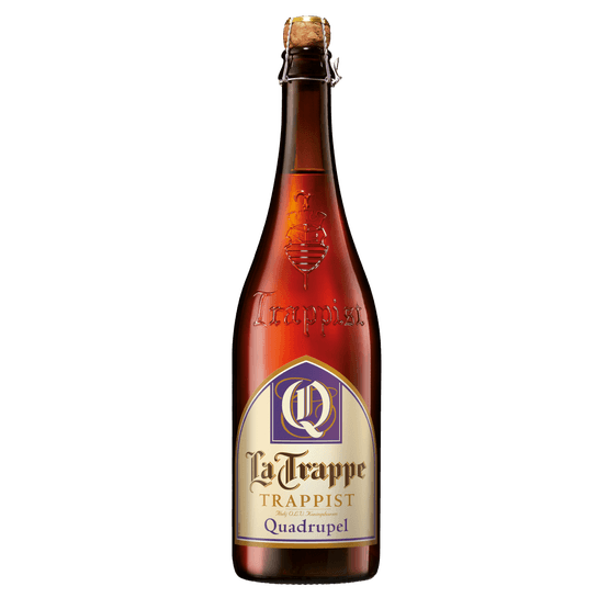 Foto van La Trappe Quadruppel op witte achtergrond