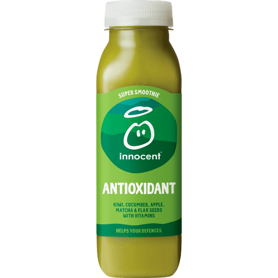 Foto van Innocent Super smoothie antioxidant op witte achtergrond