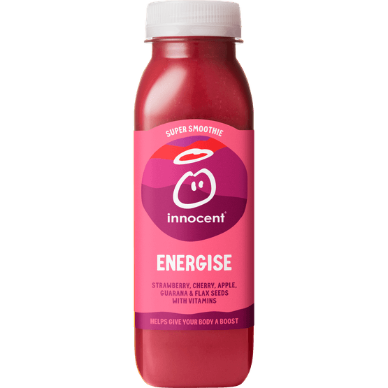 Foto van Innocent Super smoothie energise op witte achtergrond