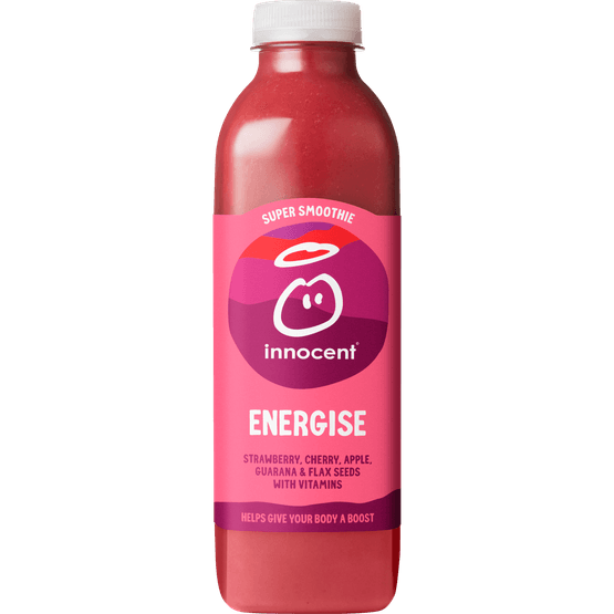 Foto van Innocent Smoothie energie op witte achtergrond