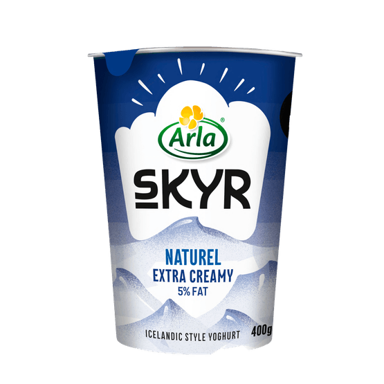 Foto van Arla Skyr naturel 5% op witte achtergrond