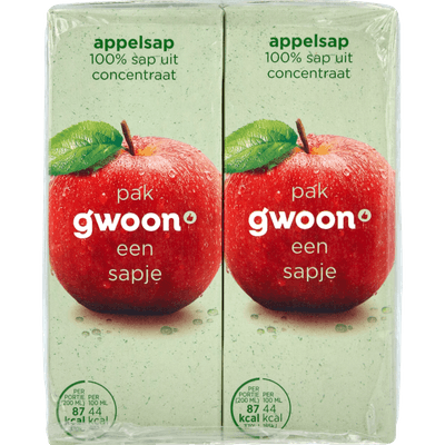 G'woon Appelsap 10x200ml