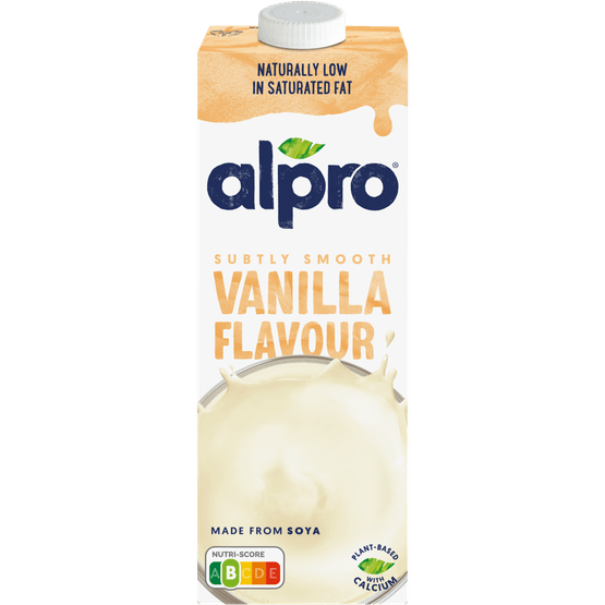 Foto van Alpro Sojadrink vanille op witte achtergrond