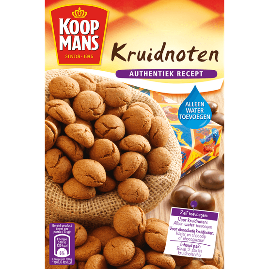 Foto van Koopmans Mix voor kruidnoten op witte achtergrond