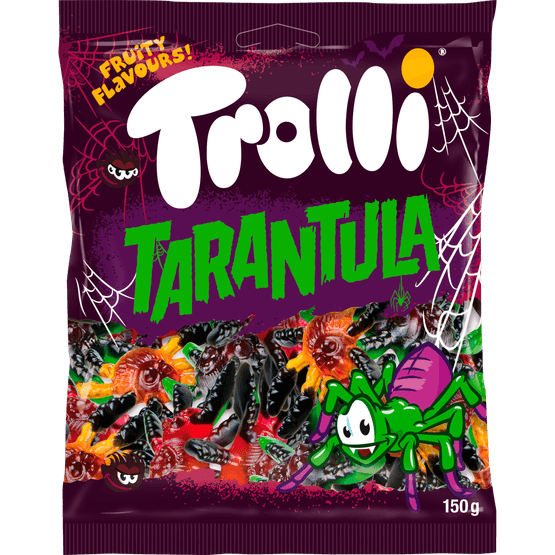 Foto van Trolli Tarantula op witte achtergrond