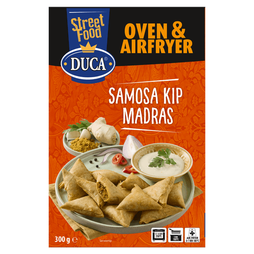 Foto van Duca Samosa kip madras 15 stuks op witte achtergrond