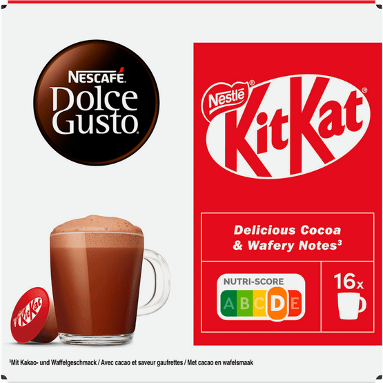 Foto van Nescafé Dolce gusto kitkat op witte achtergrond