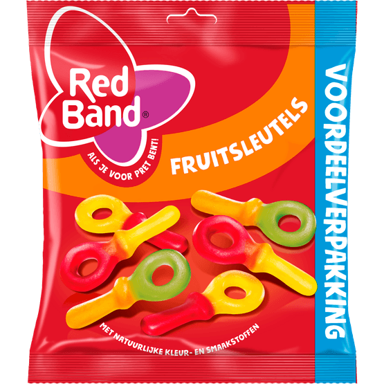 Foto van Red Band Fruitsleutels op witte achtergrond