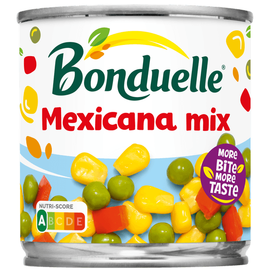 Foto van Bonduelle Mexico melange op witte achtergrond