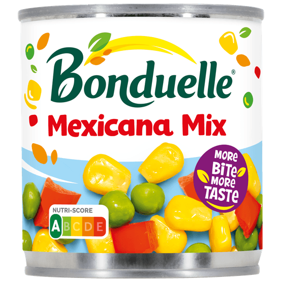 Foto van Bonduelle Mexico melange op witte achtergrond