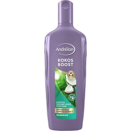 Foto van Andrélon Shampoo kokos boost op witte achtergrond