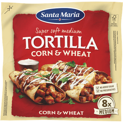 Santa Maria Tortilla corn-wheat 8 stuks