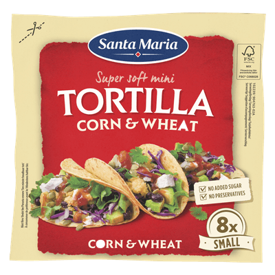 Santa Maria Tortilla corn & wheat small 8 stuks