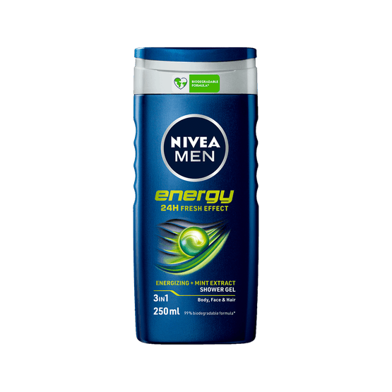 Foto van Nivea Douchegel men energy op witte achtergrond